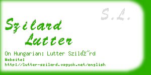 szilard lutter business card